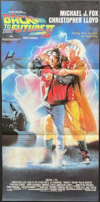 Back To The Future 2 Movie Poster Original Daybill Drew Struzan Art Michael J Fox