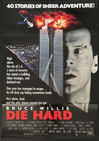 Die Hard Poster Original One Sheet 1988 Bruce Willis Alan Rickman