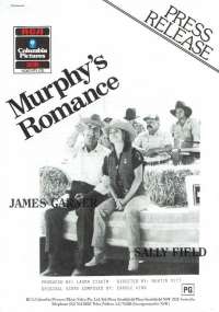 Murphy's Romance 1985 Home Video 1986 2 Page Press Release James Garner