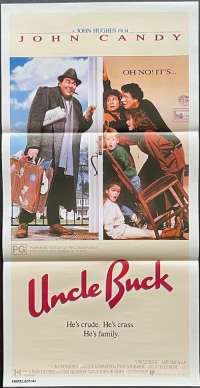 Uncle Buck Poster Original Rare Daybill 1989 John Candy John Hughes