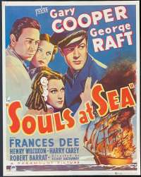Souls At Sea Poster Original USA Commercial Print 1980's Gary Cooper