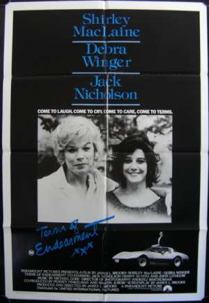 Terms Of Endearment 1983 Shirley Maclaine Jack Nicholson One Sheet movie poster