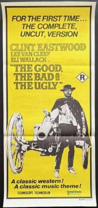 The Good The Bad And The Ugly Poster Original Daybill 1970s RI Clint Eastwood