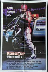 RoboCop Movie Poster Original USA One Sheet 1987 Peter Weller Nancy Allen