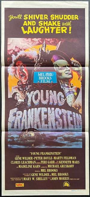 Young Frankenstein Mel Brooks Gene Wilder Daybill movie poster