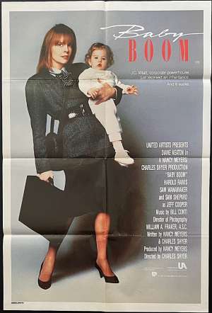 Baby Boom Movie Poster Original One Sheet 1987 Diane Keaton Sam Shepard