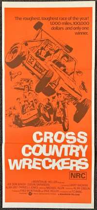 Cross Country Wreckers Poster Original Daybill 1977 aka Checkered Flag