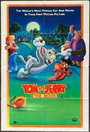 Tom And Jerry The Movie Poster Original One Sheet 1992 Hanna Barbera Animation
