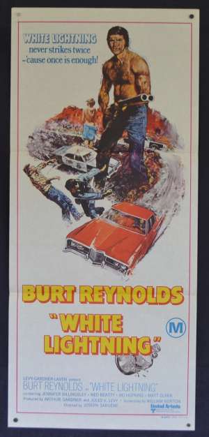 White Lightning Movie Poster Original Daybill 1973 Burt Reynolds Gator