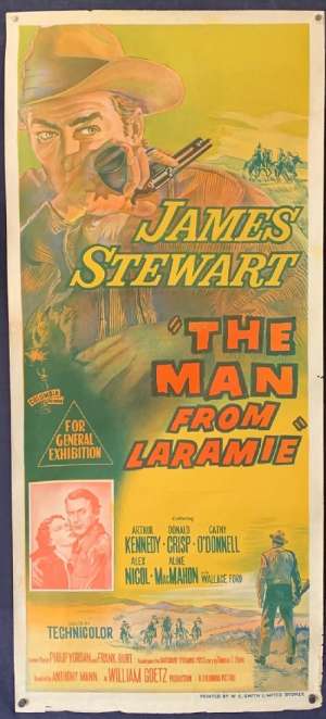 The Man From Laramie Movie Poster Original Daybill Rare 1955 James Stewart