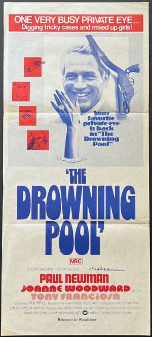 The Drowning Pool Poster Original Daybill Rare 1975 Paul Newman