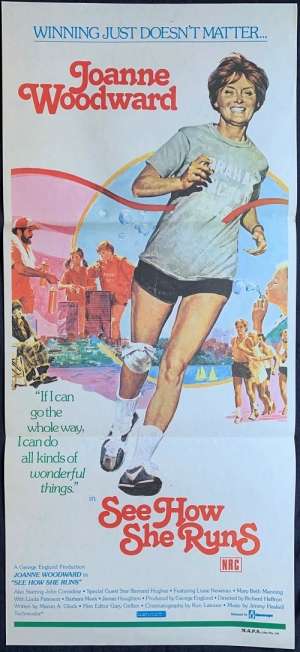 See How She Runs Poster Original Daybill 1978 Joanne Woodward Marathon Run