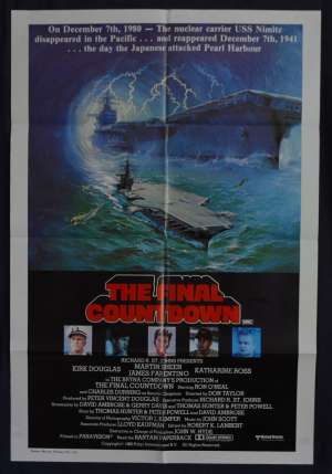 The Final Countdown Movie Poster Original One Sheet 1980 Cast Artwork