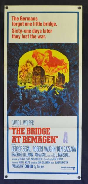 The Bridge At Remagen Poster Original Daybill 1969 George Segal Robert Vaughn