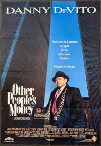 Other People&#039;s Money Poster Original One Sheet 1991 Danny De Vito Gregory Peck