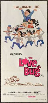 The Love Bug Movie Poster Daybill Disney Dean Jones 1979 RI