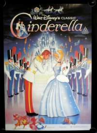 Cinderella 1950 Poster Original One Sheet 1990 Re-Issue Disney