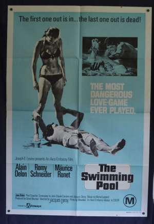 The Swimming Pool (La Piscine) Poster Original One Sheet 1969 Alain Delon