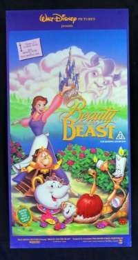 Beauty And The Beast Poster Original Daybill Rolled 1991 Cast Art Disney
