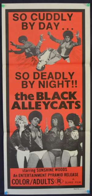 The Black Alleycats Poster 1973 Australian Daybill Sunshine Woods