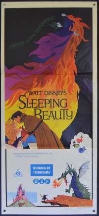 Sleeping Beauty Poster Original Daybill Disney 1971 Re-Issue
