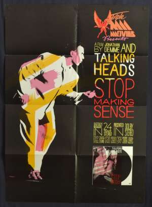 Stop Making Sense Movie Poster Original One Sheet 1984 Talking Heads Concert Film