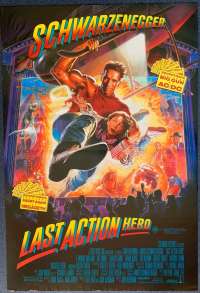 Last Action Hero Movie Poster Original One Sheet 1993 Arnold Schwarzenegger