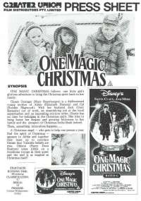 One Magic Christmas 1985 Movie Press Sheet Mary Steenburg Harry Dean Stanton