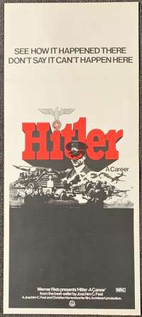 Hitler A Career Poster Original Daybill 1977 War Documentary Nazis
