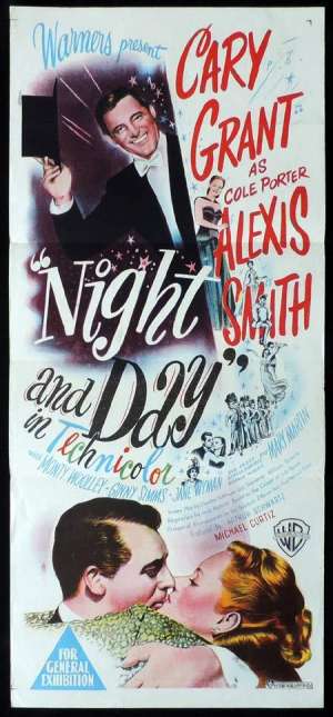Night And Day Poster Original Daybill 1946 Cary Grant Alexis Smith Cole Porter
