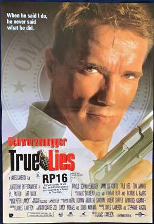 True Lies Poster Daybill Mini Original 1994 Schwarzenegger Jamie Lee Curtis