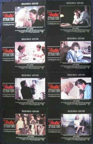 Fatal Attraction 1987 Lobby Card Set USA 11x14 Michael Douglas Glenn Close