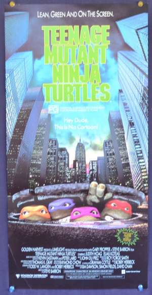 Teenage Mutant Ninja Turtles Movie Poster Original Daybill 1990 TMNT