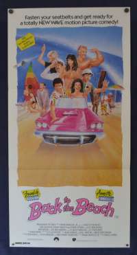 Back To The Beach Daybill Poster 1987 Frankie Avalon Annette Funicello Surfing