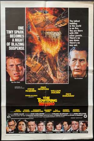 The Towering Inferno Poster Original USA One Sheet International 1974 Steve McQueen