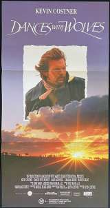 Dances With Wolves 1990 movie poster Daybill Kevin Costner Wes Studi