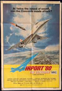 Airport 80 The Concorde Poster Original One Sheet 1980 George Kennedy