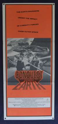 Conquest Of The Earth 1981 movie poster Lorne Greene Battlestar Daybill