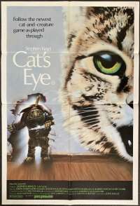 Cat&#039;s Eye 1985 One Sheet Movie Poster Drew Barrymore Stephen King