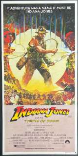 Indiana Jones And The Temple Of Doom Poster Rare 1984 Jungle Art