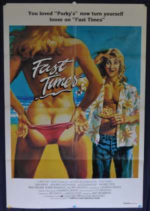 Fast Times Poster One Sheet 1982 Sean Penn Aka Fast times At Ridgemont High