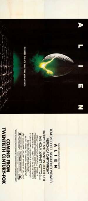 Alien Poster Original Advance Ultra Rare 24 Sheet 1979 Sigourney Weaver