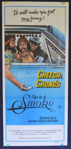 Cheech And Chong&#039;s Up in Smoke Poster Original Daybill Cheech Marin Tommy Chong