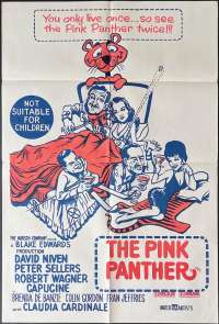 The Pink Panther Poster Original One Sheet 1960&#039;s Re-Issue Peter Sellers Comedy