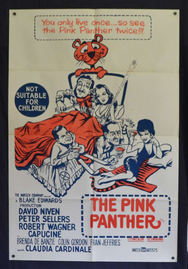 The Pink Panther 1964 Comedy Repro Reproduction Print UK QUAD Poster 30x40