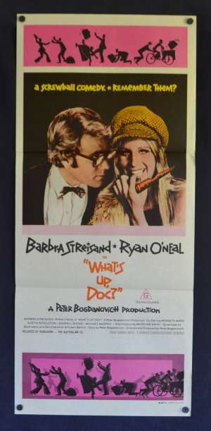 What&#039;s Up Doc Poster Original Daybill 1972 Barbra Streisand Ryan O&#039;Neal Comedy