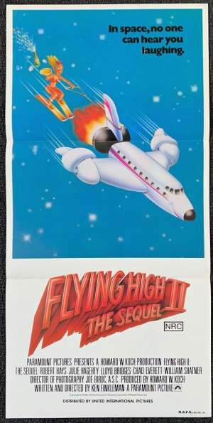 Flying High 2 Movie Poster Original Daybill 1982 Airplane Robert Hayes