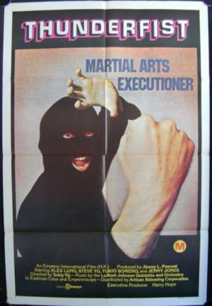 Thunderfist 1973 One Sheet movie poster Original Kung Fu Martial Arts
