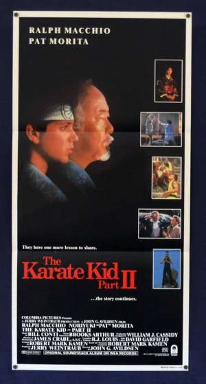 The Karate Kid Part 2 Daybill movie poster 1986 Ralph Macchio Pat Morita