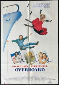 Overboard Poster One Sheet Original 1987 Style B Art Kurt Russell